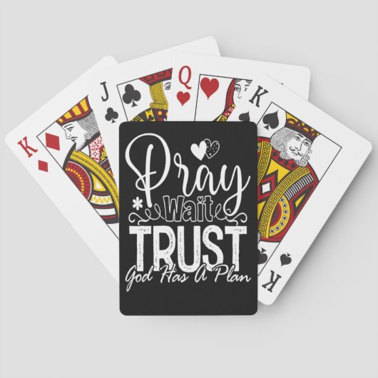 PRAY WAIT TRUST GOD HAT EINEN PLAN SPIELKARTEN (Rückseite)