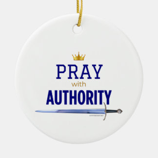 Pray with Authority - Blue, Keramik Ornament