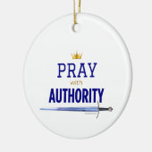 Pray with Authority - Blue, Keramik Ornament (Links)