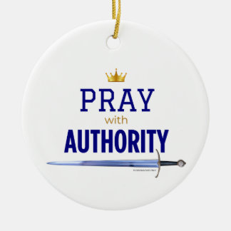 Pray with Authority - Blue, Keramik Ornament