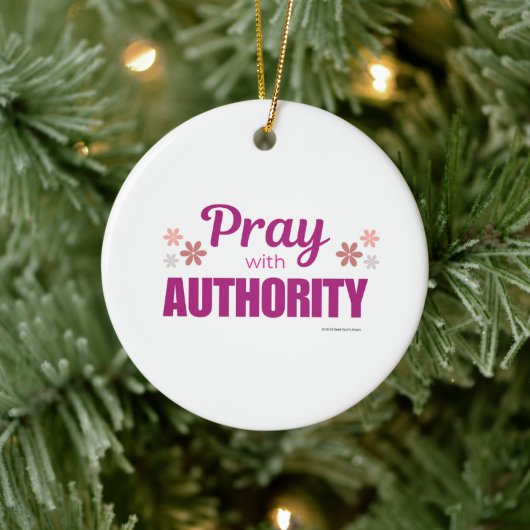 Pray with Authority - Pink - Ornament (Baum)