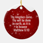 Pray without ceasing Matthew 6:10 Prayer ⛪️ 🎄 Keramik Ornament (Hinten)