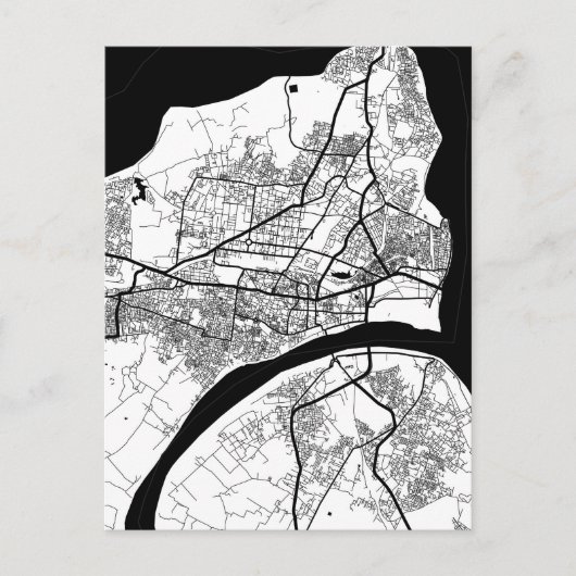 Prayagraj Uttar Pradesh City Map Postkarte (Vorderseite)