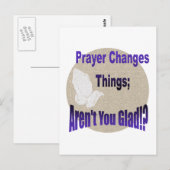 PRAYER ÄNDERT DINGE POSTKARTE (Vorne/Hinten)