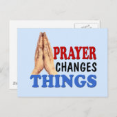 PRAYER ÄNDERT DINGE POSTKARTE (Vorne/Hinten)