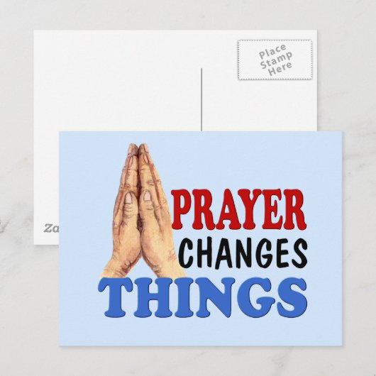 PRAYER ÄNDERT DINGE POSTKARTE (Vorne/Hinten)