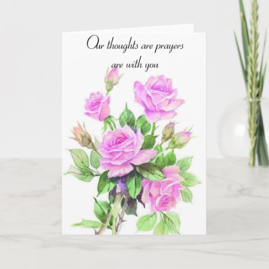 Prayer Bouquet Beileid Karte (Vorderseite)