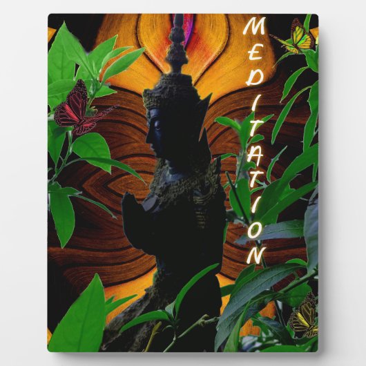 Prayer Buddha Meditation Plaque mit Easel Fotoplatte (Vorderseite)