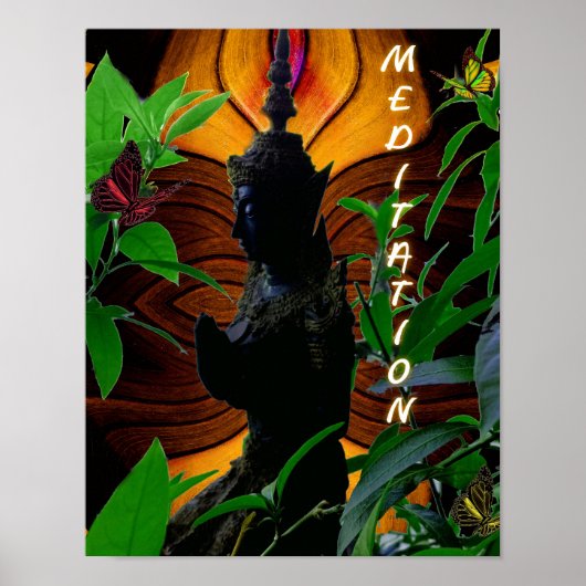 Prayer Buddha Meditation Poster (Vorne)