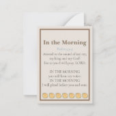 Prayer Card: In the Morning — Psalm 5:3-4 Mitteilungskarte (Rückseite)