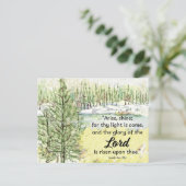 Prayer Card Isaiah Scripture Mountain Lake Postkarte (Stehend Vorderseite)