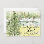 Prayer Card Isaiah Scripture Mountain Lake Postkarte (Vorne/Hinten)