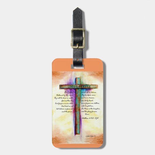 Prayer Cross des Lords Gepäckanhänger (Vorderseite vertikal)