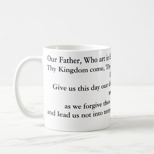 Prayer der Lords/unserer Vater-Tasse Kaffeetasse (Links)