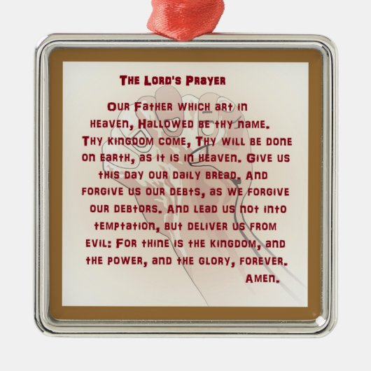 Prayer des Lords Silbernes Ornament (Vorne)