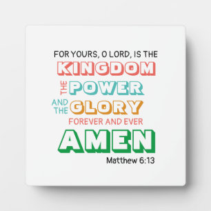 PRAYER DES modernen LORD   Kingdom Power Glory Ame Fotoplatte