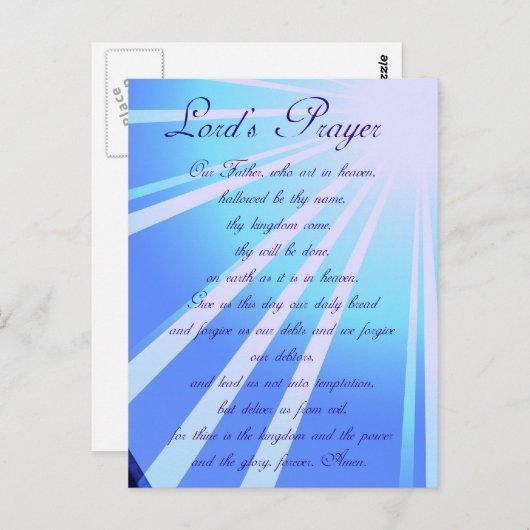 Prayer Design Postcard Lords Postkarte (Vorne/Hinten)