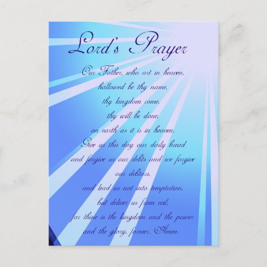 Prayer Design Postcard Lords Postkarte (Vorderseite)