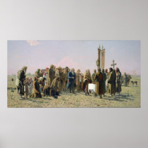 Prayer During the Drought, 1880 Poster