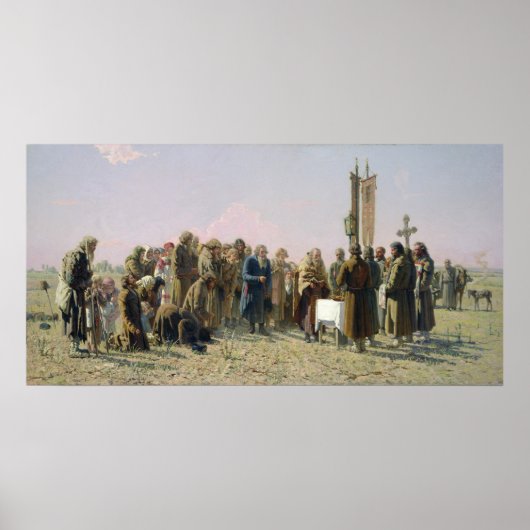 Prayer During the Drought, 1880 Poster (Vorne)