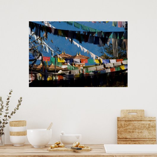 Prayer flags and chortens poster (Küche)