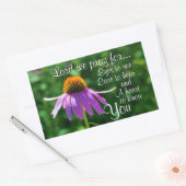 Prayer for Eyes to See and Ears to Hear, Flower Rechteckiger Aufkleber (Umschlag)