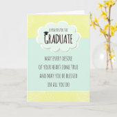 Prayer for the Graduate Graduation Gratulationen Karte (Gelbe Blume)