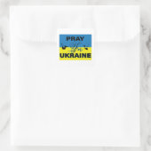 Prayer for Ukraine Quadratischer Aufkleber (Tasche)