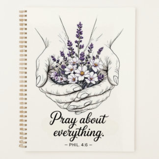 Prayer Hands with Lavender - Devotional theme Planer