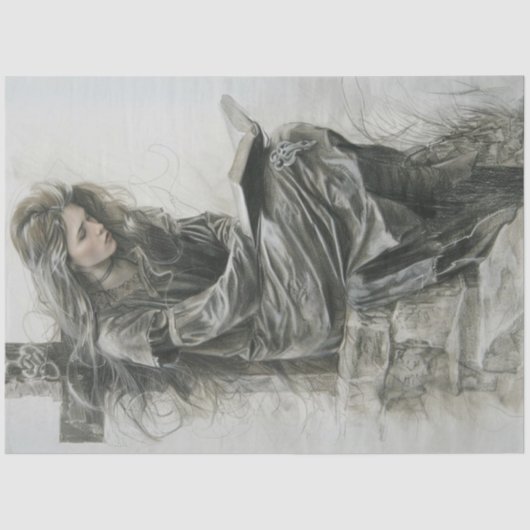 Prayer in Time of Grief Decoupage Tissue Paper Seidenpapier (Vorderseite)