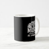 Prayer Is A Muscle Christian Fitness Gym Quote Kaffeetasse (VorderseiteRechts)