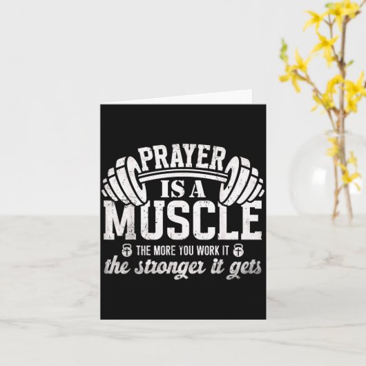 Prayer Is A Muscle Christian Fitness Gym Quote Karte (Gelbe Blume)