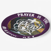 PRAYER IST DER MASTERSCHLÜSSEL. Bete! Pappteller (Schrägansicht)