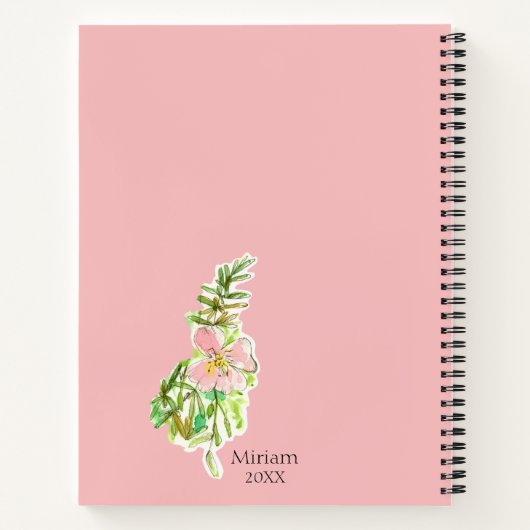 Prayer Journal Bible Verse Isaiah 58 11 Primrose Notizblock (Rückseite)