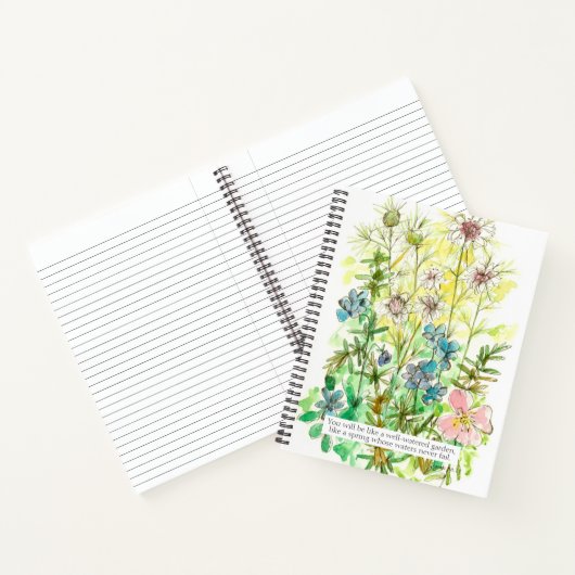 Prayer Journal Bible Verse Isaiah 58 11 Primrose Notizblock (Innenseite)