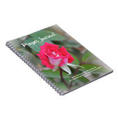 Prayer-Journal mit Rose und Schrift Notizblock (Rechte Seite)