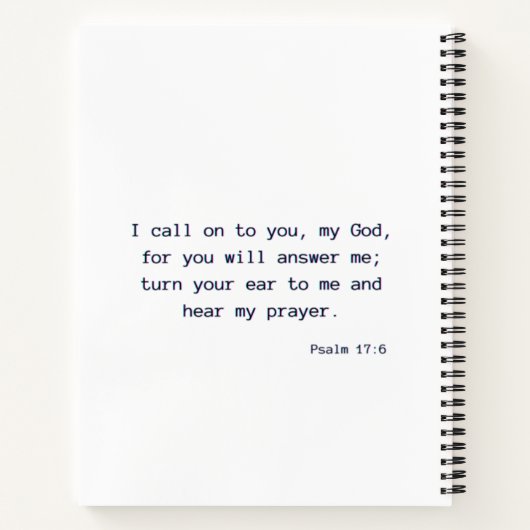 Prayer Journal Notizblock (Rückseite)