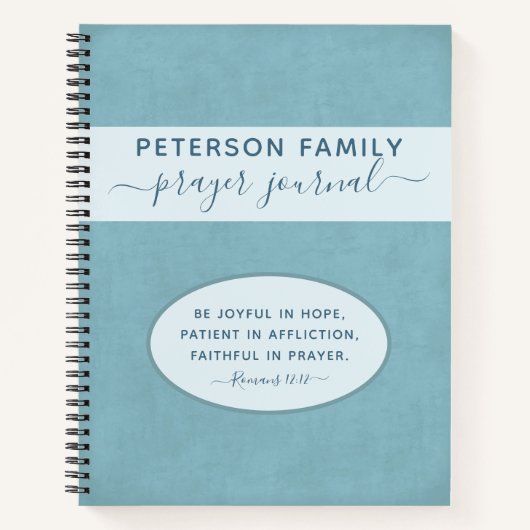 Prayer Journal personalisiert Familienname Notizbu Notizblock (Vorderseite)