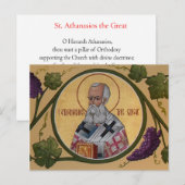 Prayer-Karte St. Athanasios Postkarte (Vorne/Hinten)