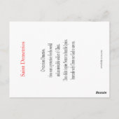 Prayer-Karte St. Demetrios Postkarte (Rückseite)