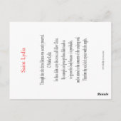 Prayer-Karte St. Lydia Postkarte (Rückseite)