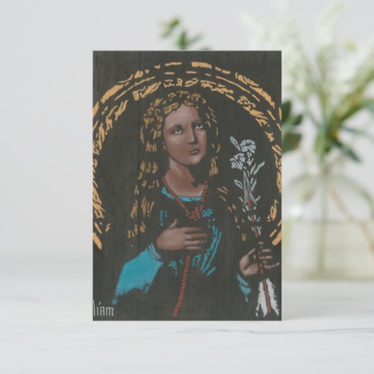 Prayer-Karte St. Philomena Dankeskarte (Stehend Vorderseite)