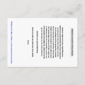 Prayer-Karte St. Philomena Dankeskarte (Rückseite)