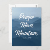 PRAYER MOVES MOUNTAINES POSTCARD POSTKARTE (Vorne/Hinten)