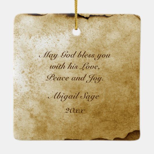 Prayer of Jabez Bibel Verse Personalized Ornament (Rückseite)