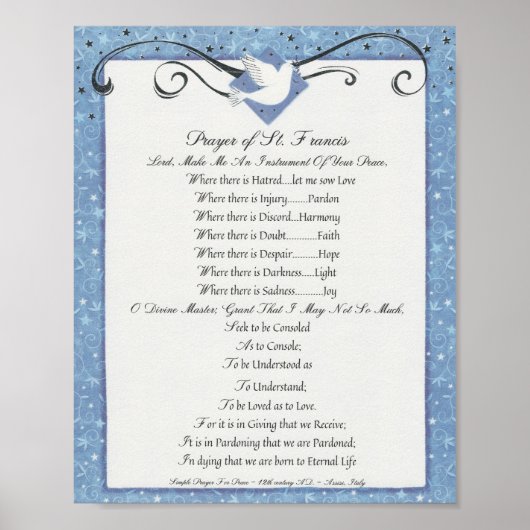 Prayer of Saint St. Francis of Assisi 15:17 Paris Poster (Vorne)