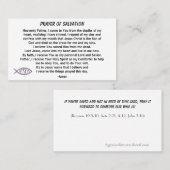 PRAYER OF SALVATION hinzufügen Kirche oder Ministe Visitenkarte (Vorne/Hinten)