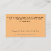 PRAYER OF SALVATION hinzufügen Kirche oder Ministe Visitenkarte (Rückseite)