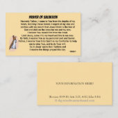 PRAYER OF SALVATION hinzufügen Kirche oder Ministe Visitenkarte (Vorne/Hinten)