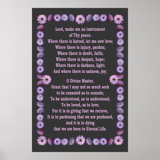 PRAYER OF ST FRANCIS POSTER (Vorne)